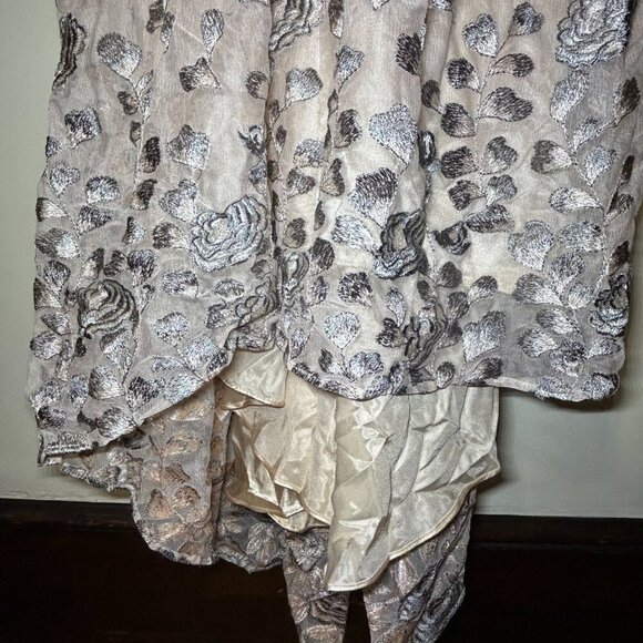 Gianni Bini Rose Embroidered Halter Gown - Picture 5 of 10